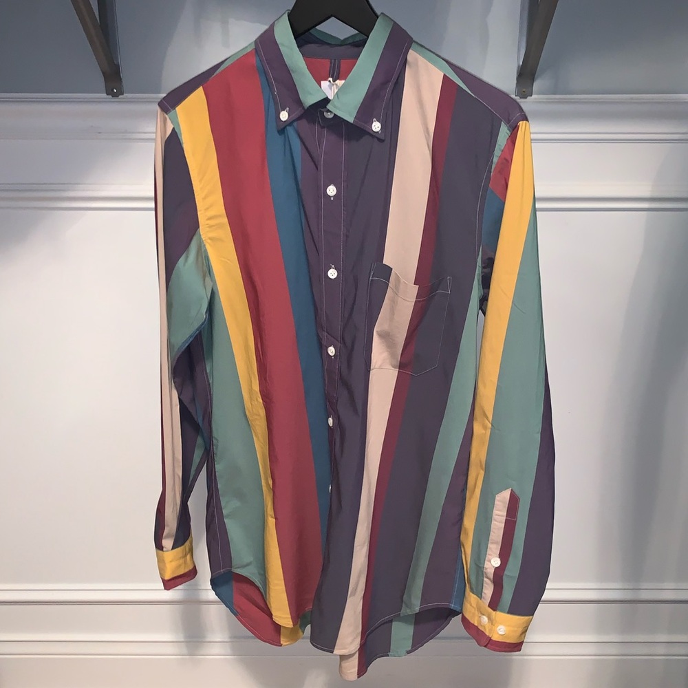 TS(S) multicolor striped buttondown shirt men’s 4